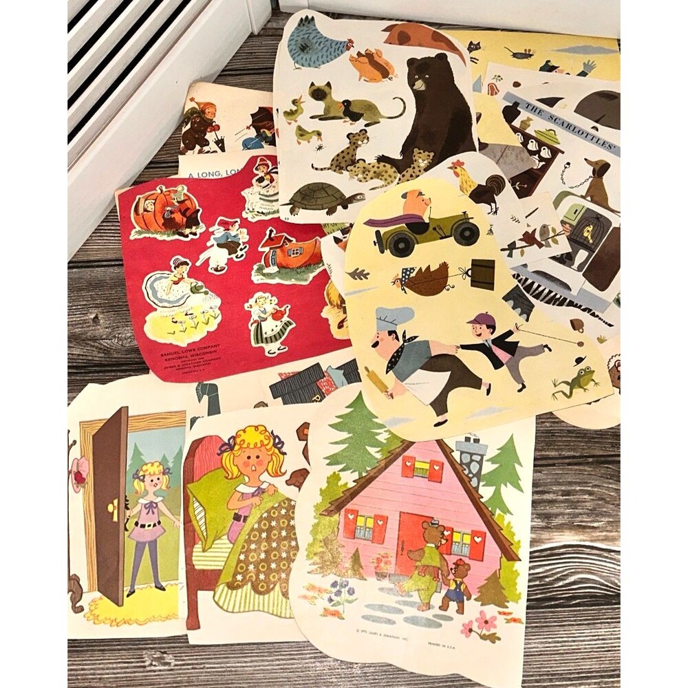 Junk Journal Collage Scrapbook Paper Ephemera Children's Book Pages 40's 50's